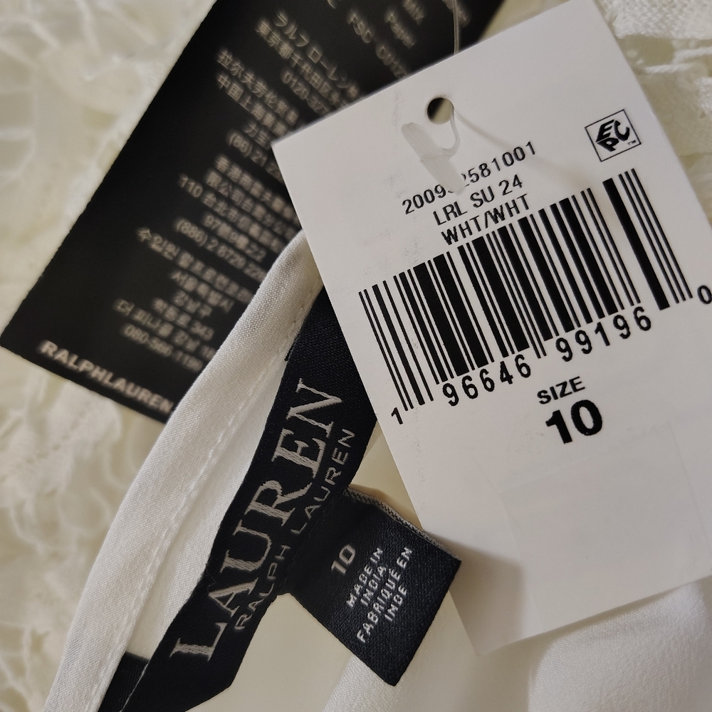 🆕⭐ Lauren Ralph Lauren White Crochet Mini Dress - Picture 8 of 11